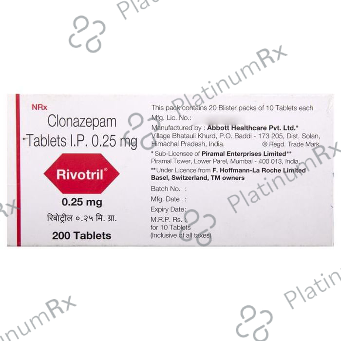 Rivotril 0.25mg Tablet