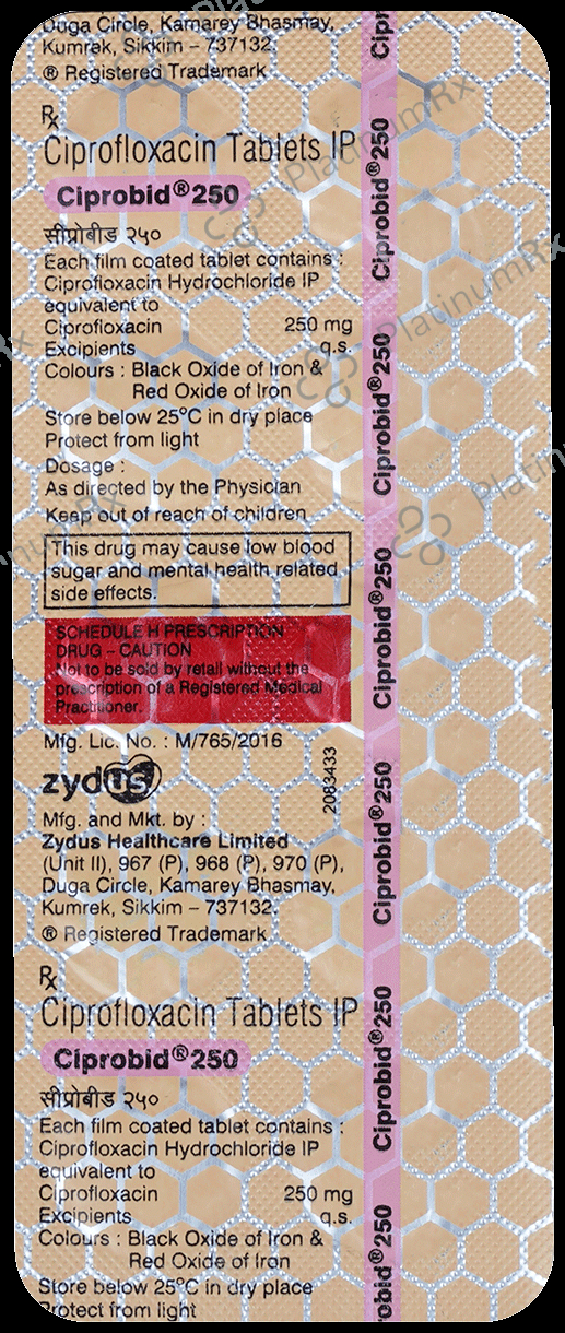 Ciprobid 250mg Tablet 10s