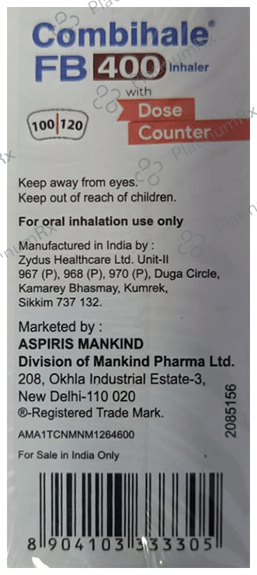 Combihale FB 400/6mcg Inhaler 120MDI