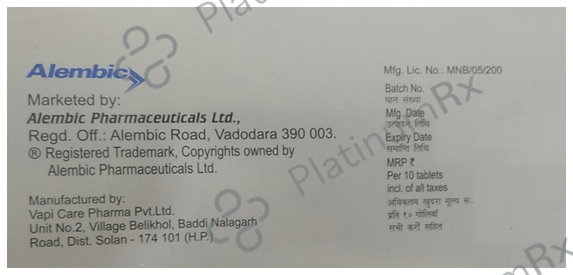 Valembic 80mg Tablet 10s