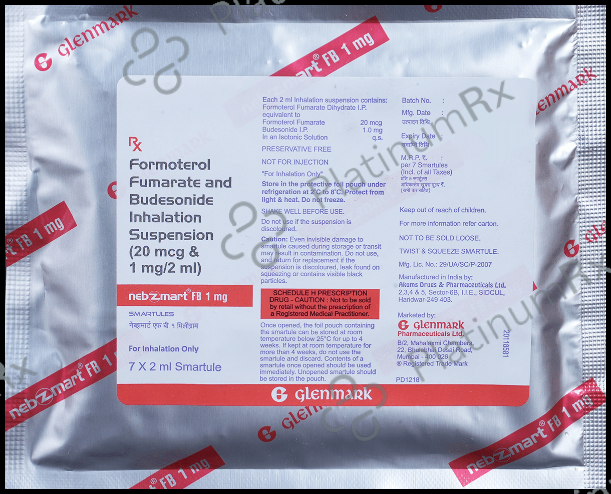 Nebzmart FB 2ml Smartules 1mg/20mcg Respule 7s