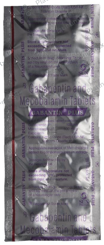 Gabantin Plus 100mg/500mcg Tablet 10s