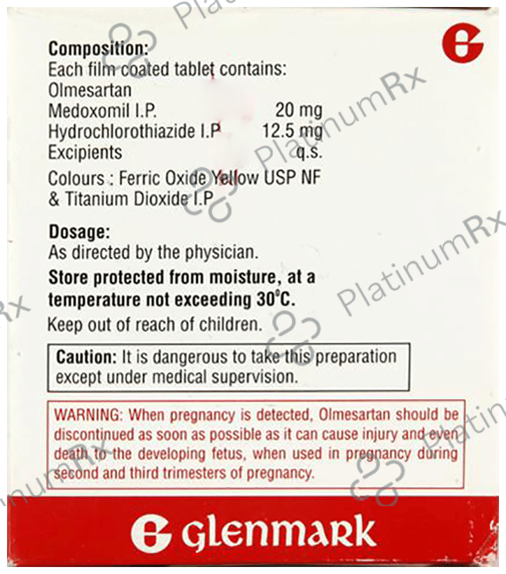 Olmax H 12.5/20mg Tablet 15s