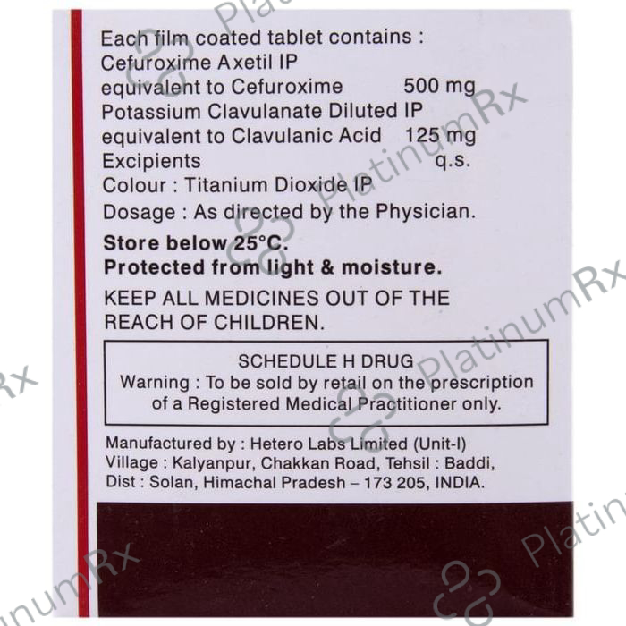 Cetil CV 500/125mg Tablet 10s