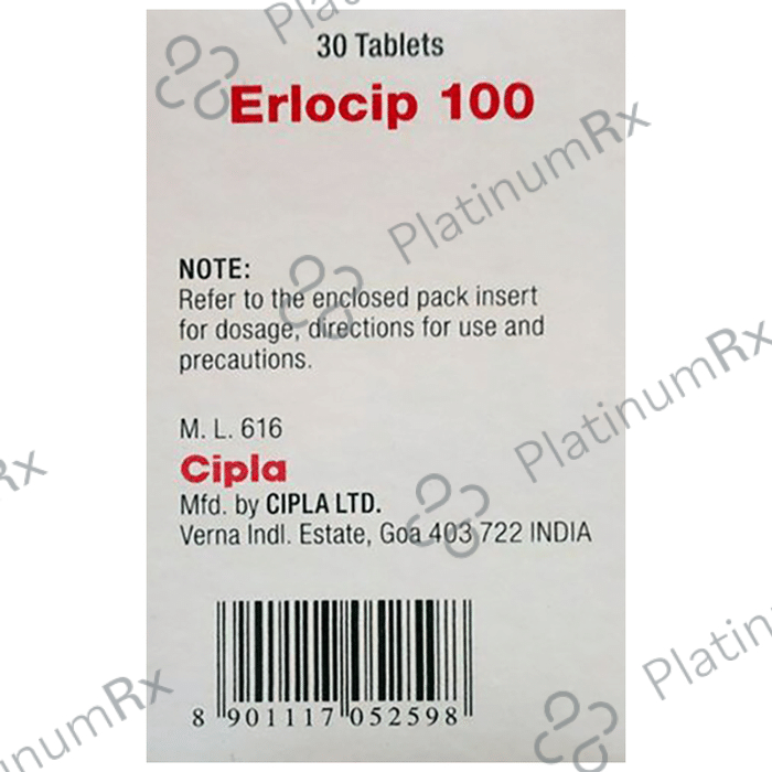 Erlocip 100mg Tablet 30s
