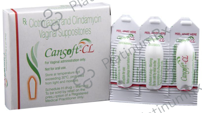 Cansoft CL 100/200mcg Vaginal Suppository 3s