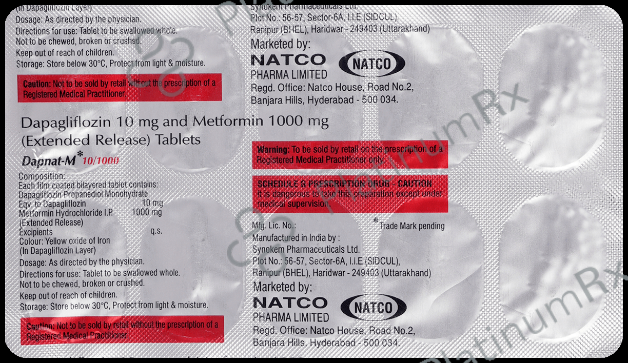 Dapnat-M 10/1000 Tablet ER