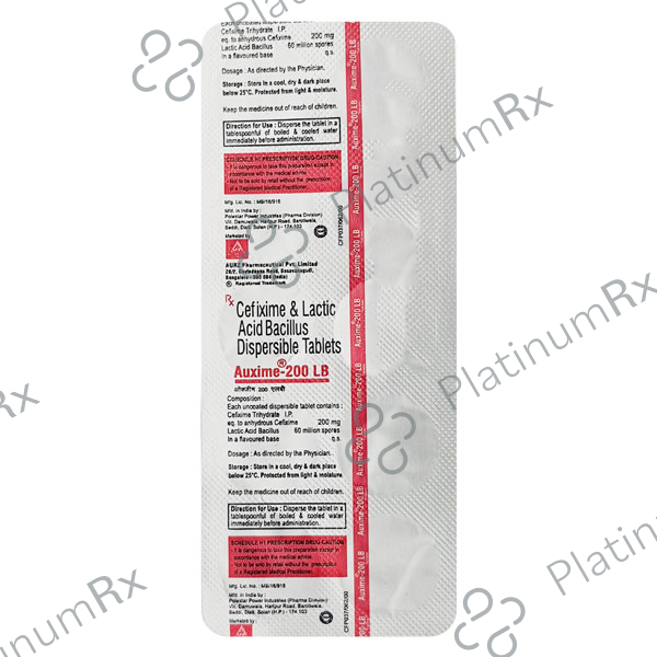 Auxime LB 200mg Tablet 10s