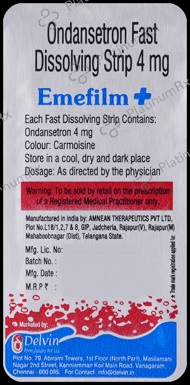 Emefilm Orally Disintegrating Strip