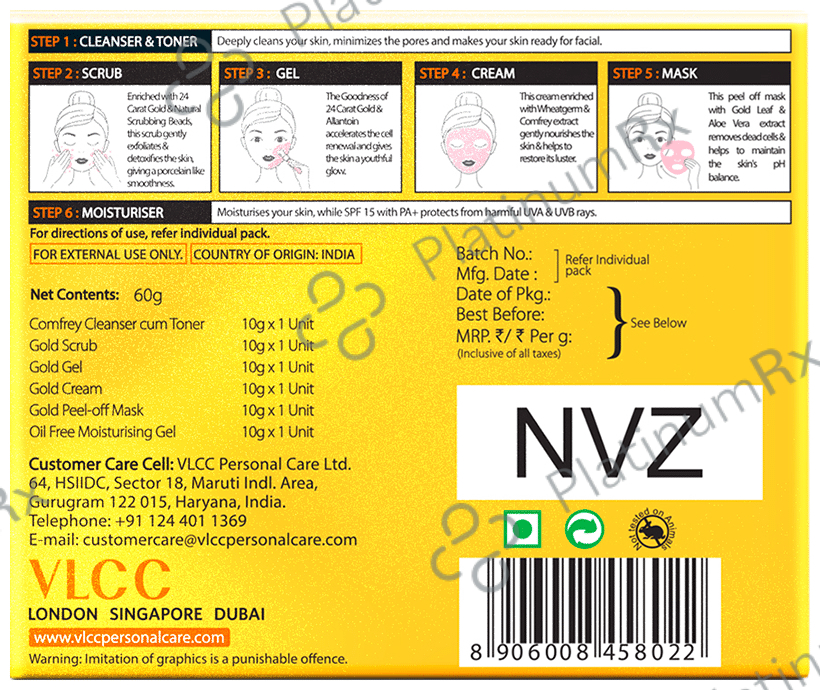 VLCC Gold Facial Kit