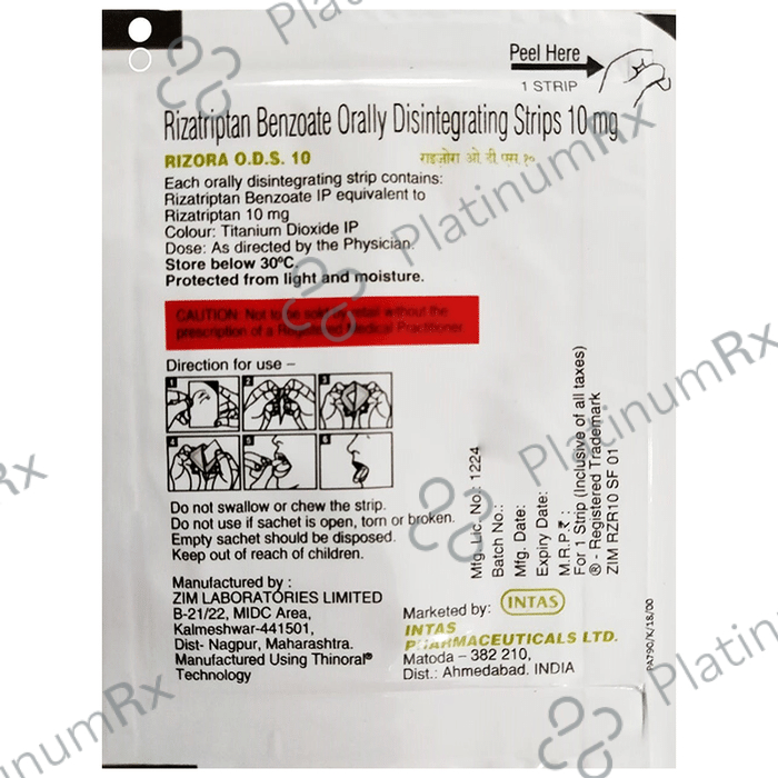 Rizora ODS 10 Disintegrating Strip