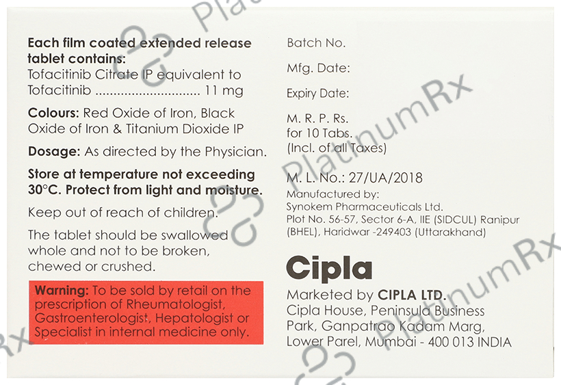 Tofajak IN XR 11mg Tablet 10s
