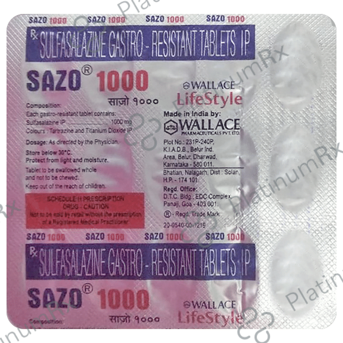 Sazo 1000mg Tablet 15s