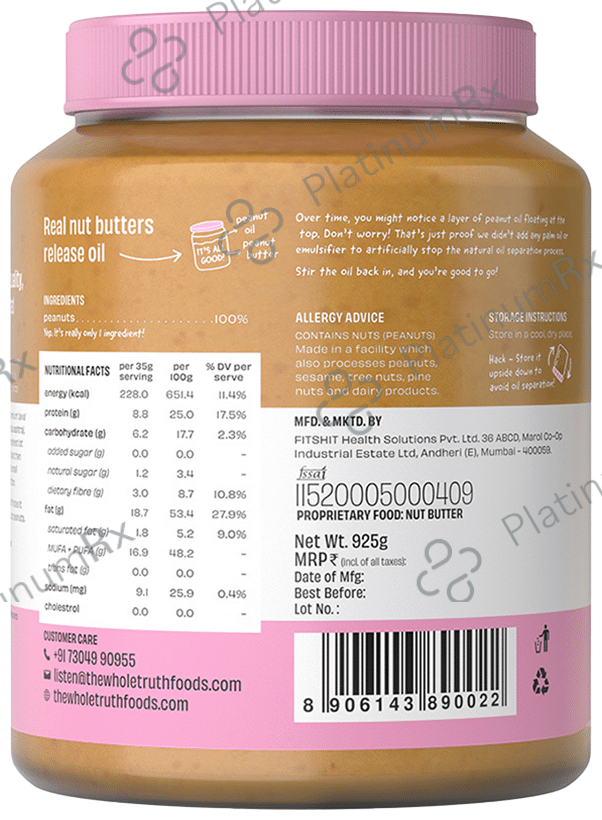 The Whole Truth Unsweetened Peanut Butter Crunchy Super Saver Pack