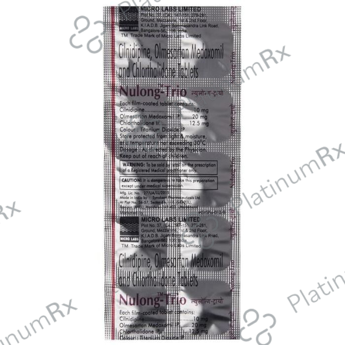 Nulong Trio 12.5/10/20mg Tablet 10s