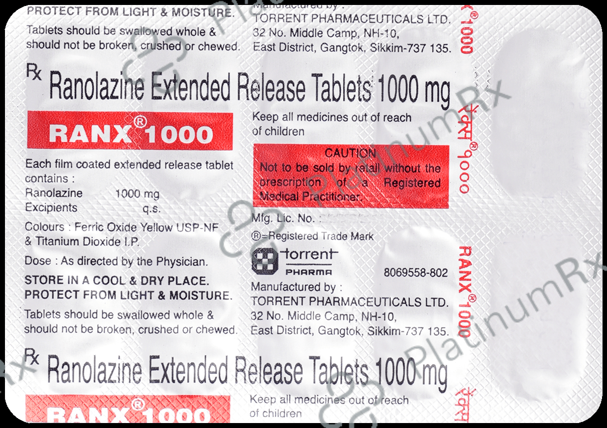 Ranx ER 1000mg Tablet 10s