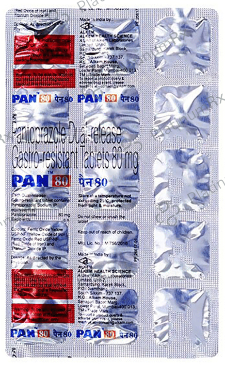 PAN 80mg Tablet 15s