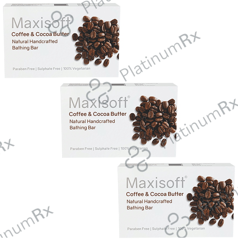 Maxisoft Coffee & Cocoa Butter Bathing Bar (75gm Each) 3 units