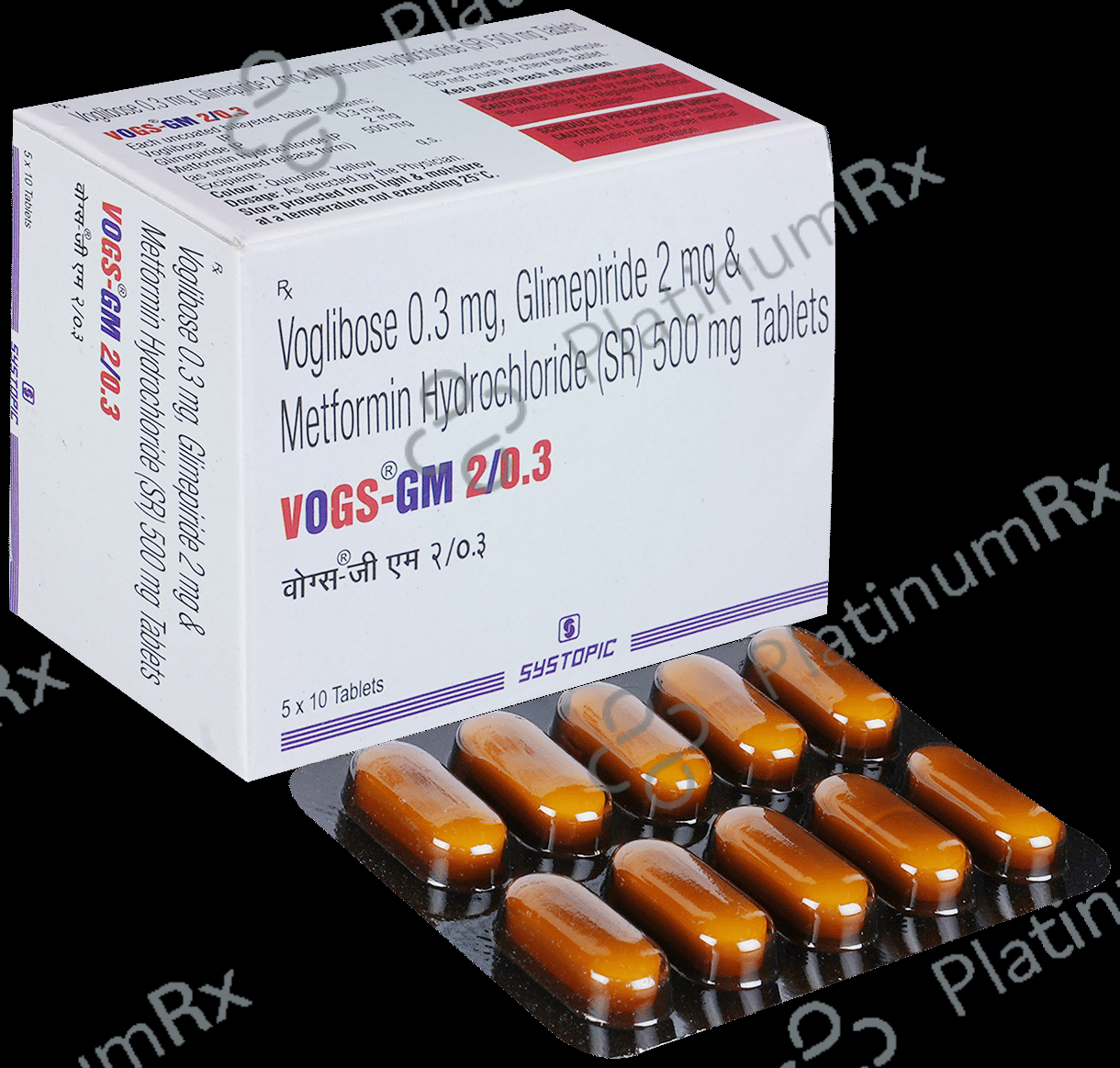 Vogs GM 2/0.3/500mg Tablet SR 10s