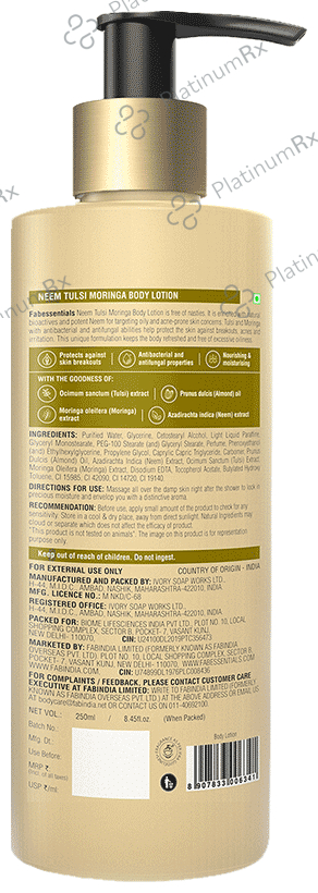 Fabessentials Neem Tulsi Moringa Body Lotion