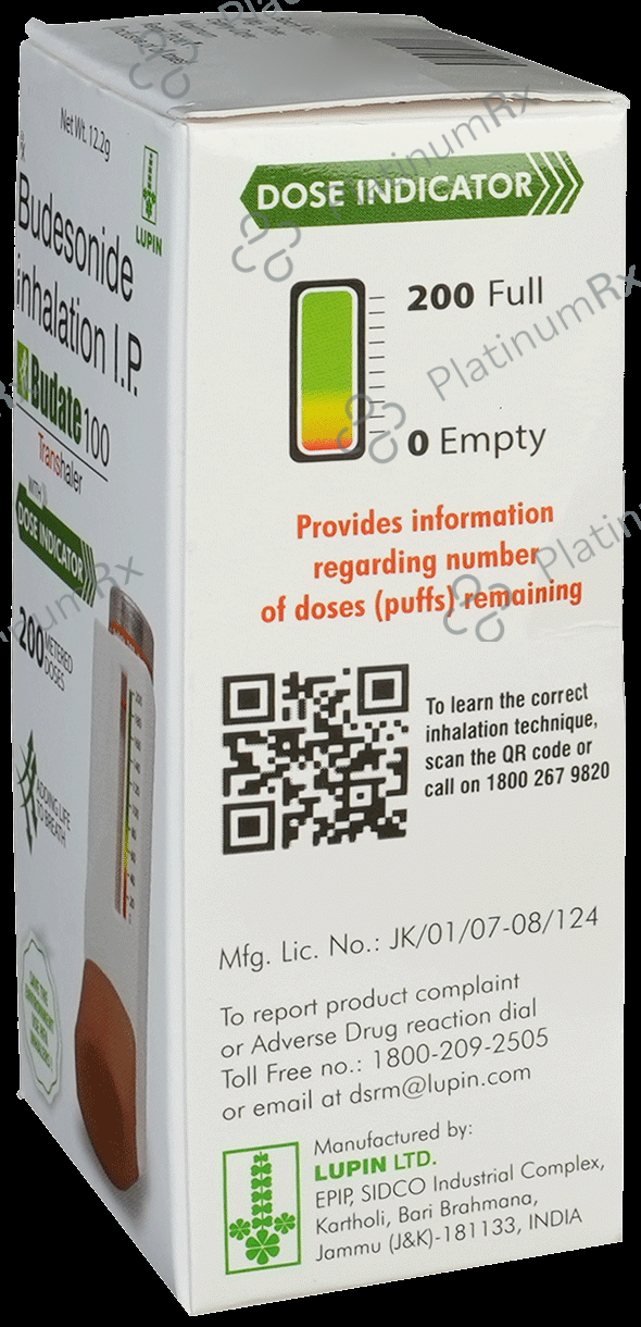 Budate 100mcg Transhaler 200MDI