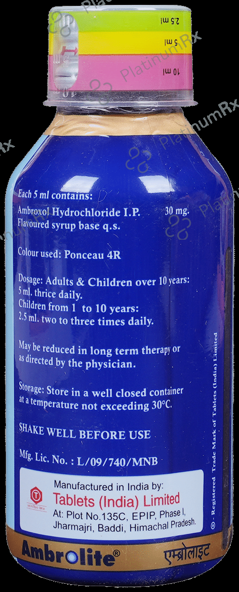Ambrolite 30mg Syrup 100ml