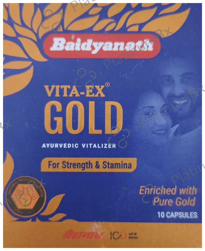 Baidyanath Vita-Ex Gold Capsule for Vitality & Stamina 10 capsules