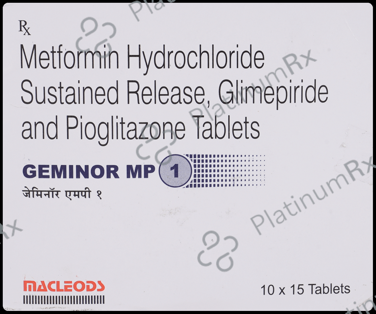 Geminor MP 1/500/15mg Tablet SR 15s