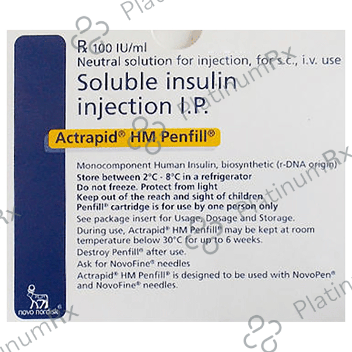 Actrapid HM (100 IU/ml) (1*3ml Refill Cartridge / Injection)