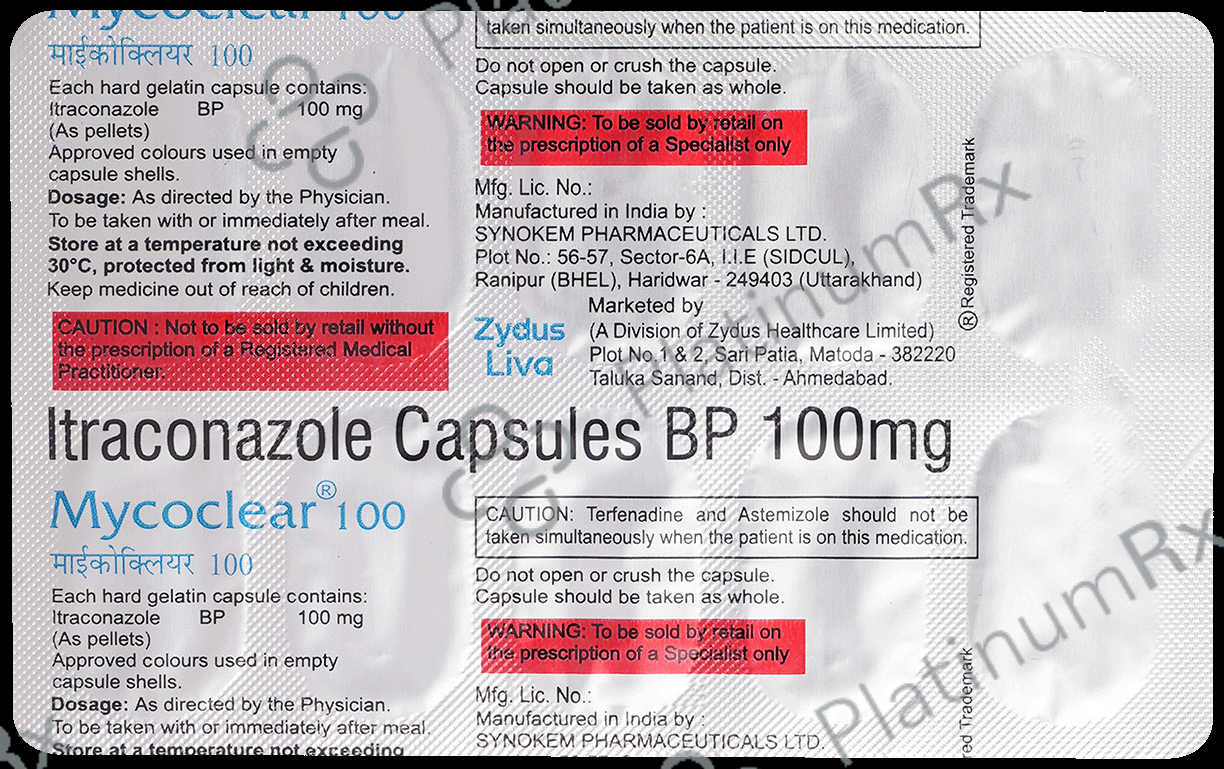 Mycoclear 100mg Capsule 10s