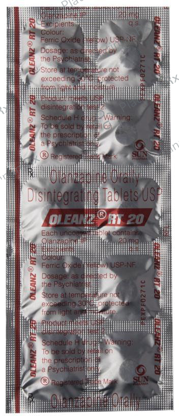 Oleanz RT 20mg Tablet DT 10s