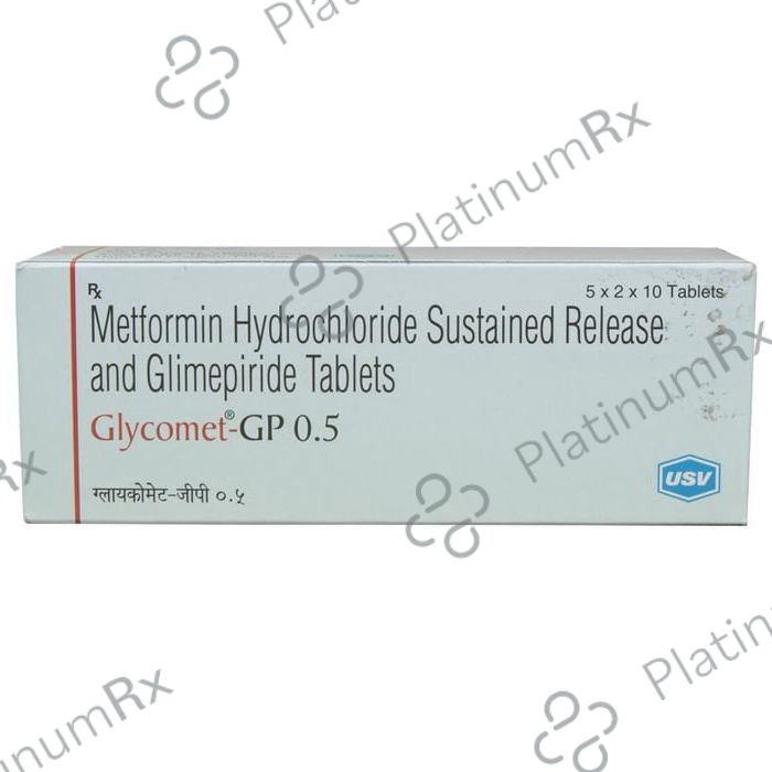 Glycomet GP 0.5/500mg Tablet SR 10s