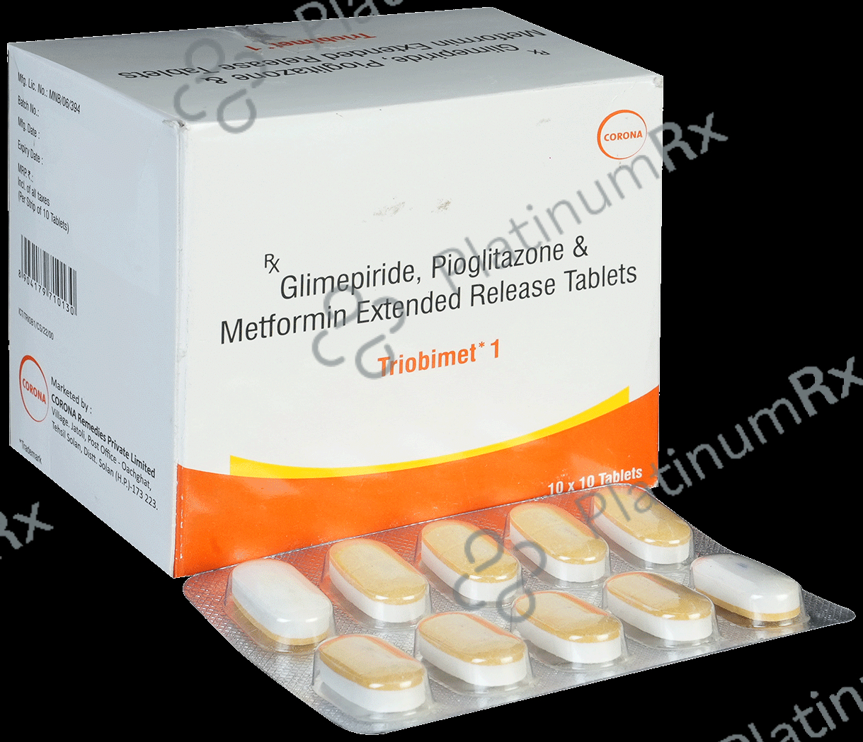 Triobimet 1/500/15mg Tablet ER 10s