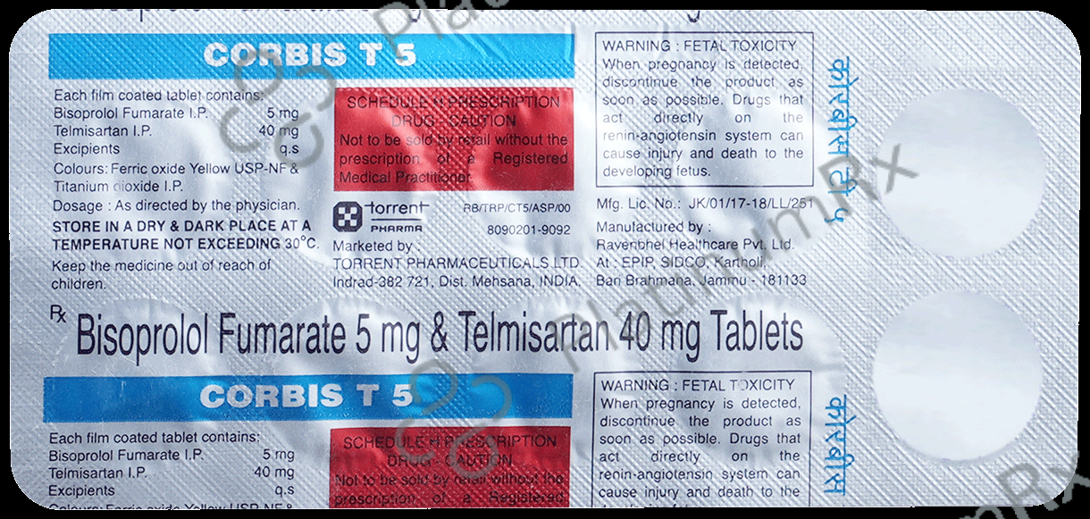 Corbis T 5/40mg Tablet 10s