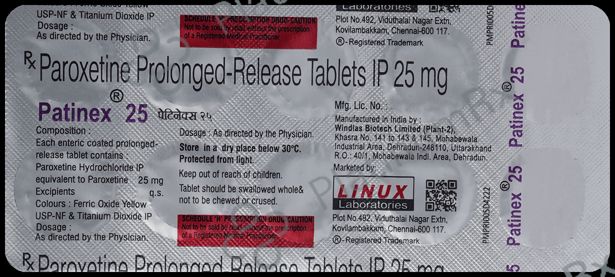 Patinex 25mg Tablet