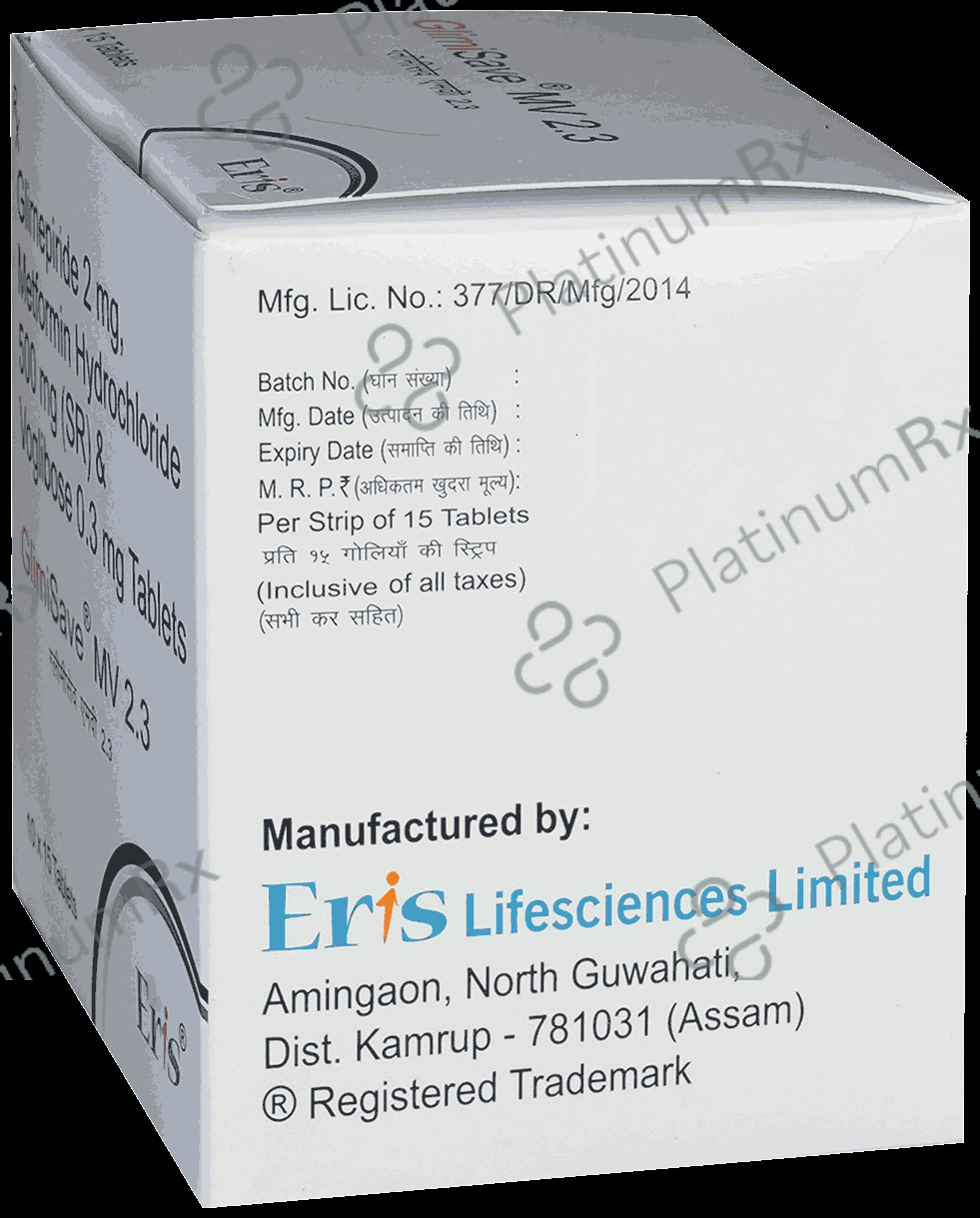 Glimisave MV 2/500/0.3mg Tablet SR 15s