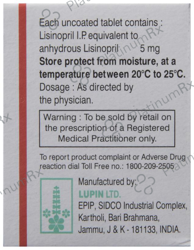 Lipril 5mg Tablet 15s