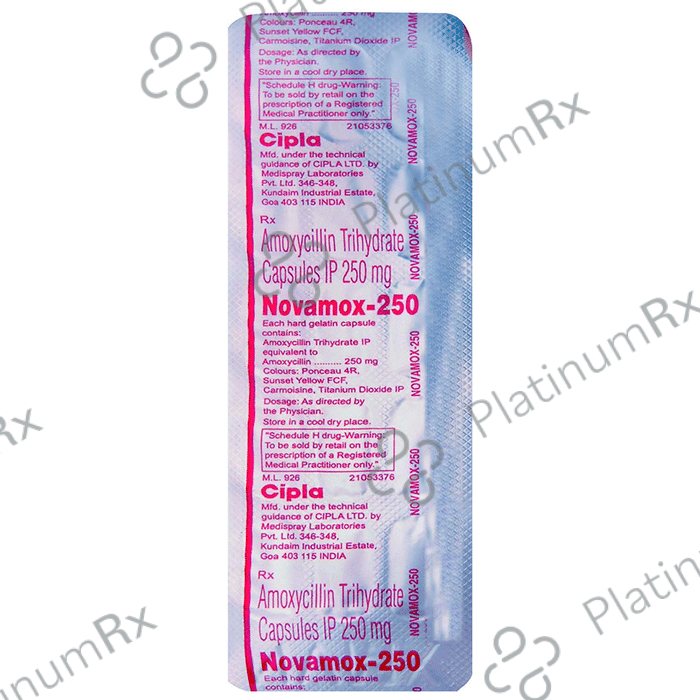 Novamox 250mg Capsule 15s