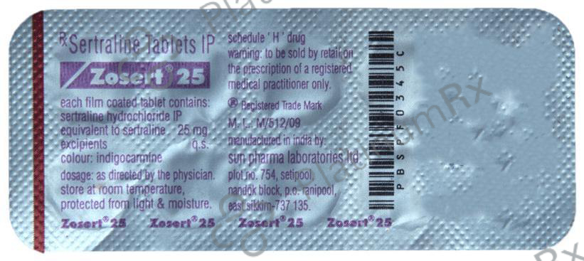 Zosert 25mg Tablet 10s