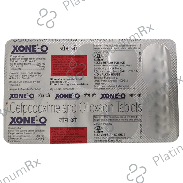 Xone O 200/200mg Tablet 10s