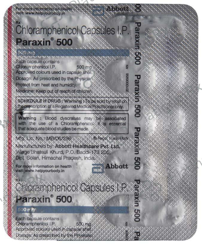 Paraxin 500mg Capsule 10s