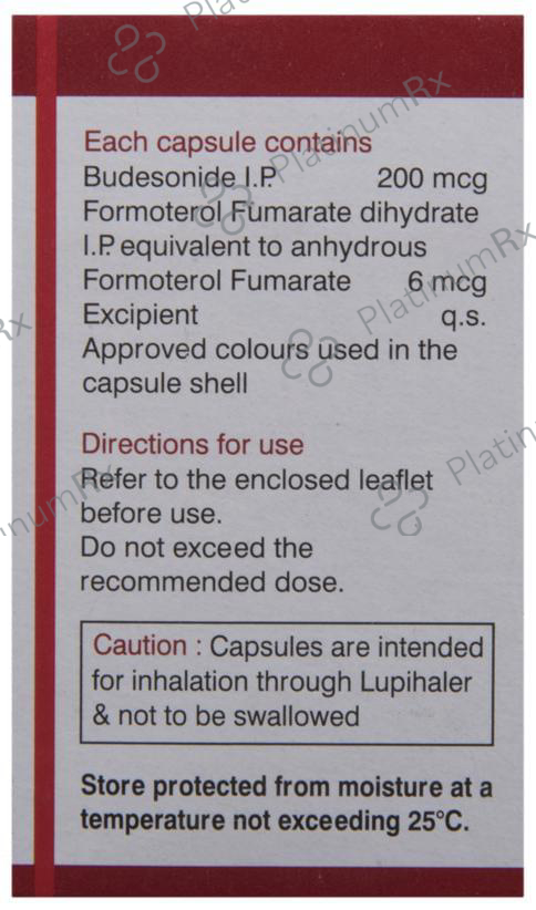 Budamate 200/6mcg Capsule 30s