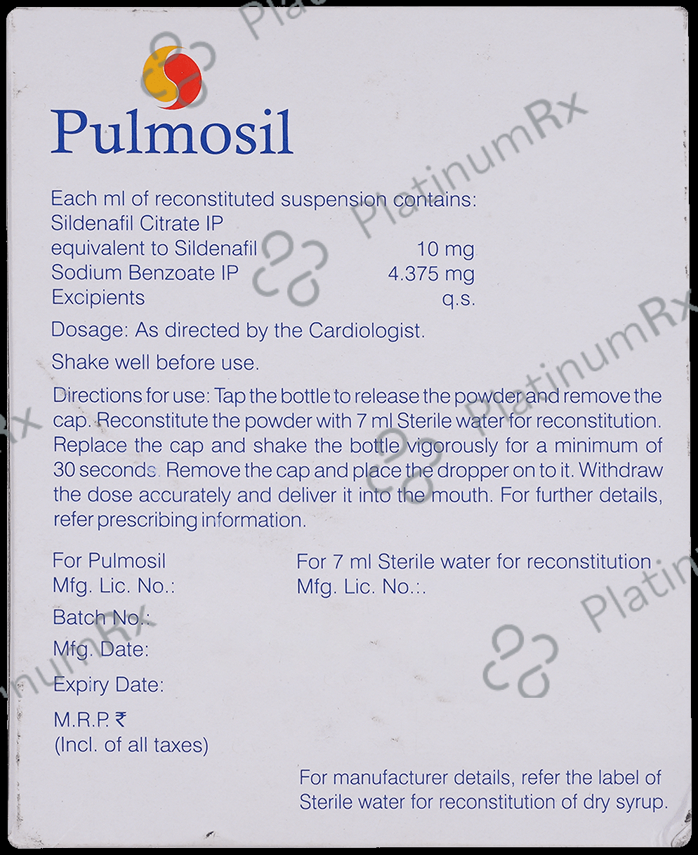Pulmosil 10mg Oral Suspension 10ml