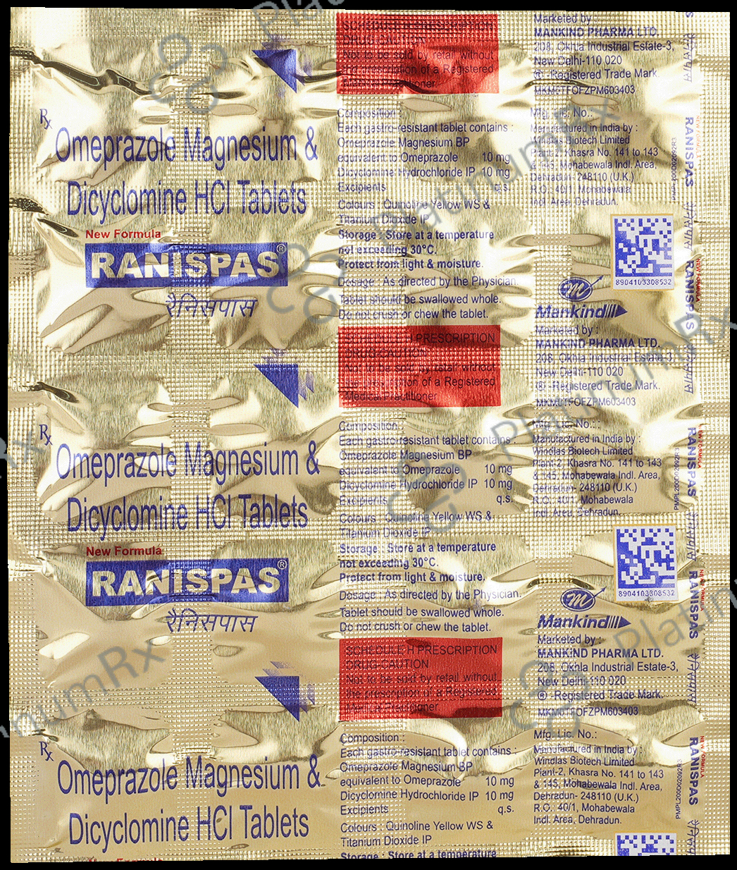 Ranispas NF 10mg/10mg Tablet