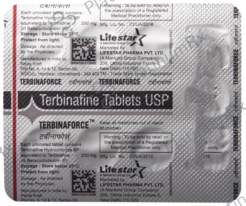 Terbinaforce 250mg Tablet 7s