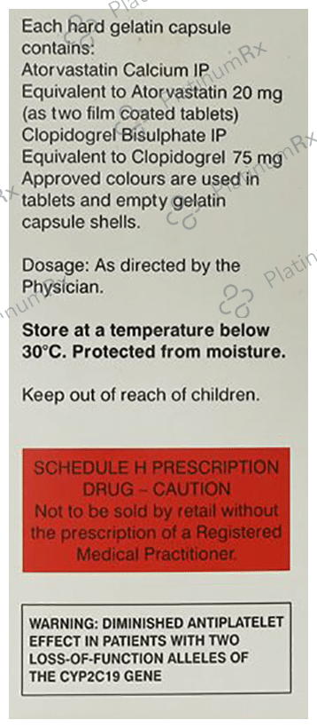 Clopitab CV 20/75mg Capsule 15s