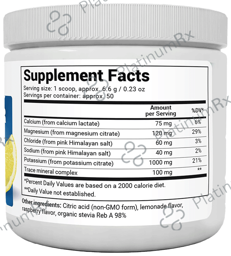Dr. Berg Nutritionals Electrolyte Powder Raspberry Lemon
