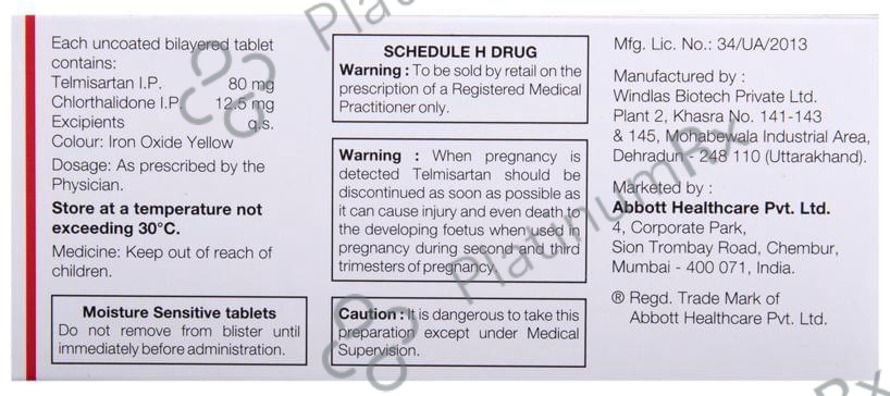 Telpres CT 12.5/80mg Tablet 10s