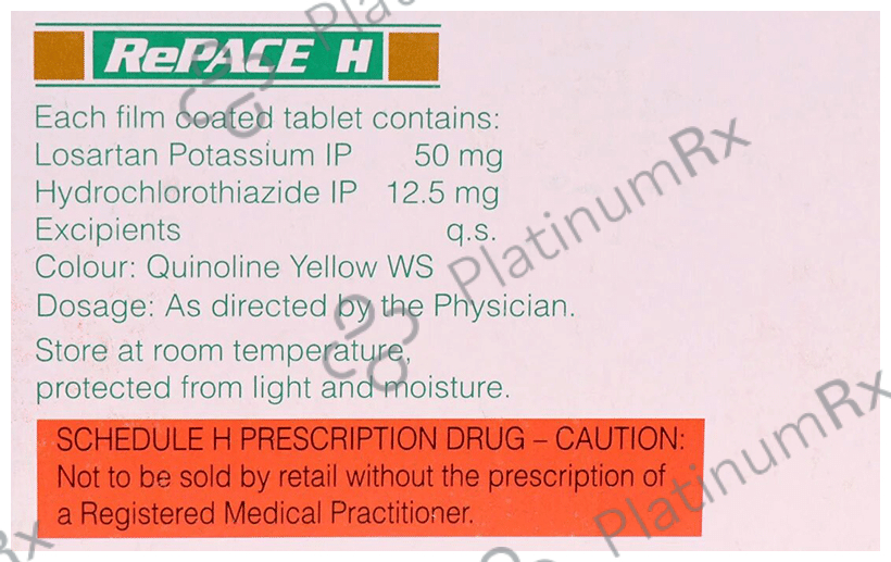 Repace H 12.5/50mg Tablet 10s