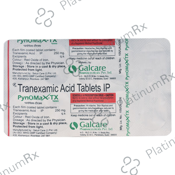 Pynomax TX 250mg Tablet 10s